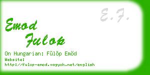 emod fulop business card
