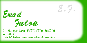 emod fulop business card